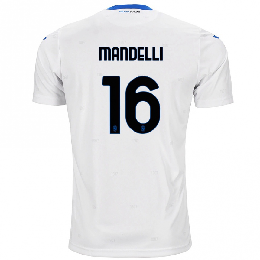 Niño Fútbol Camiseta Giulia Mandelli #16 Blanco 2ª Equipación 2024/25