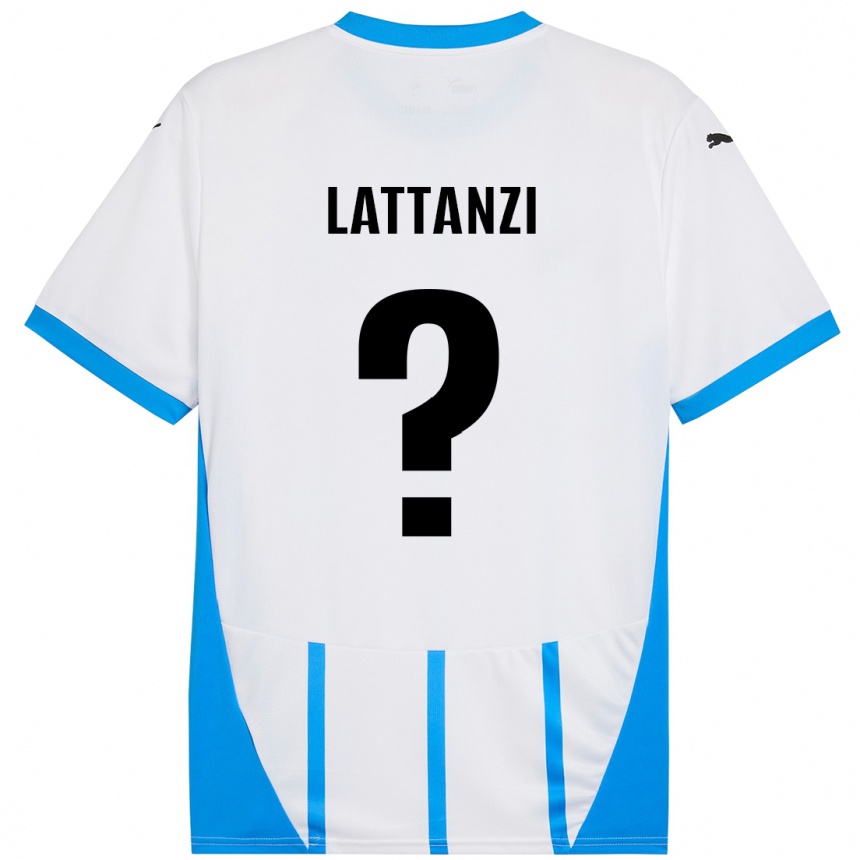 Niño Fútbol Camiseta Luca Lattanzi #0 Blanco Azul 2ª Equipación 2024/25