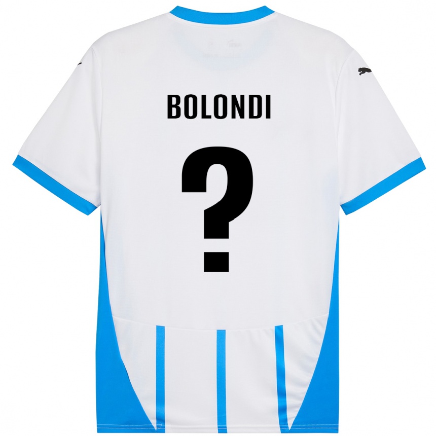 Niño Fútbol Camiseta Francesco Bolondi #0 Blanco Azul 2ª Equipación 2024/25