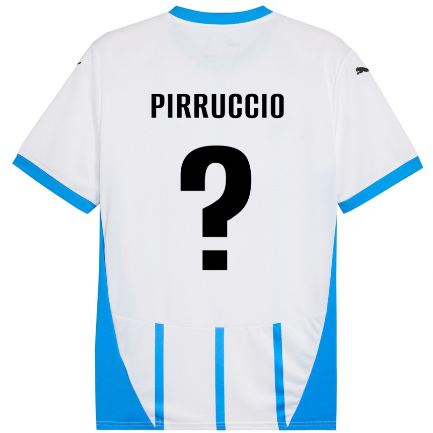 Niño Fútbol Camiseta Federico Pirruccio #0 Blanco Azul 2ª Equipación 2024/25