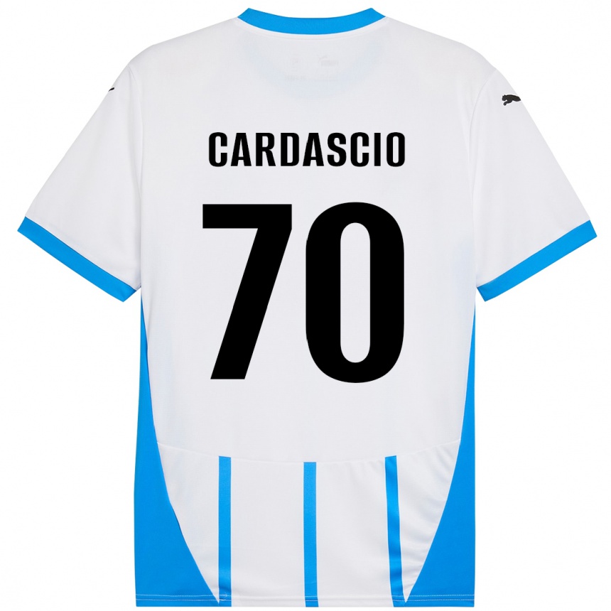 Niño Fútbol Camiseta Alessandro Cardascio #70 Blanco Azul 2ª Equipación 2024/25