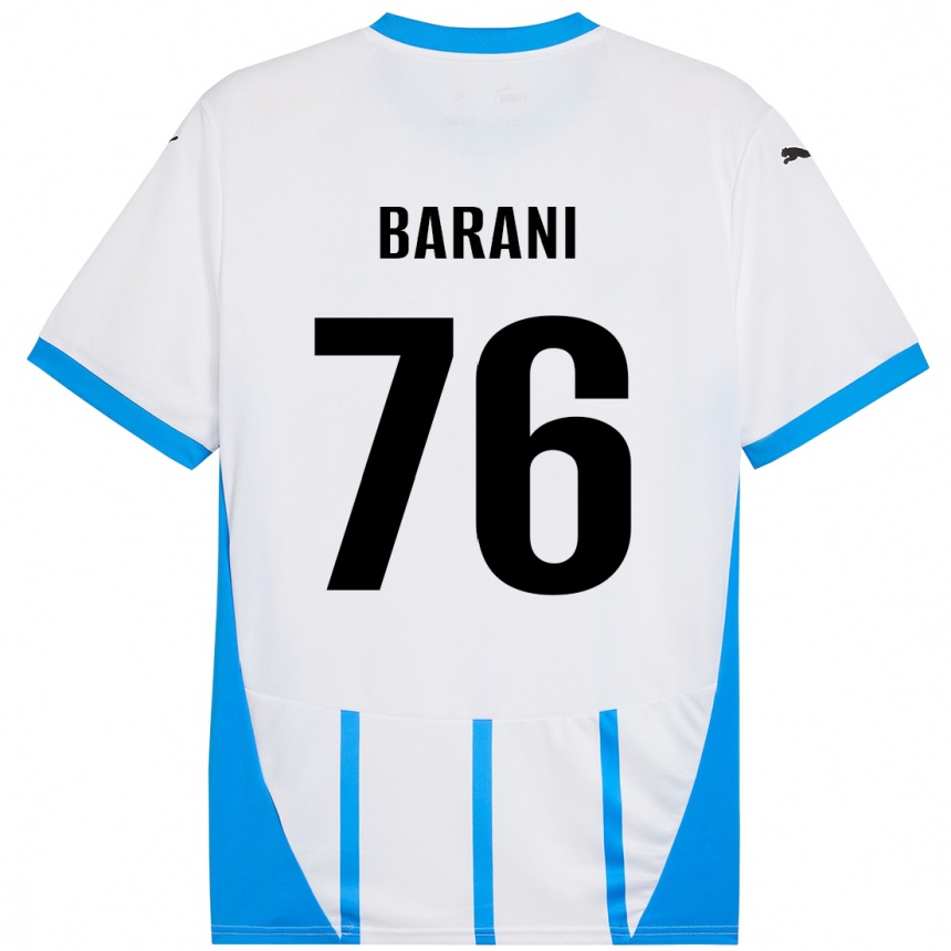 Niño Fútbol Camiseta Luca Barani #76 Blanco Azul 2ª Equipación 2024/25