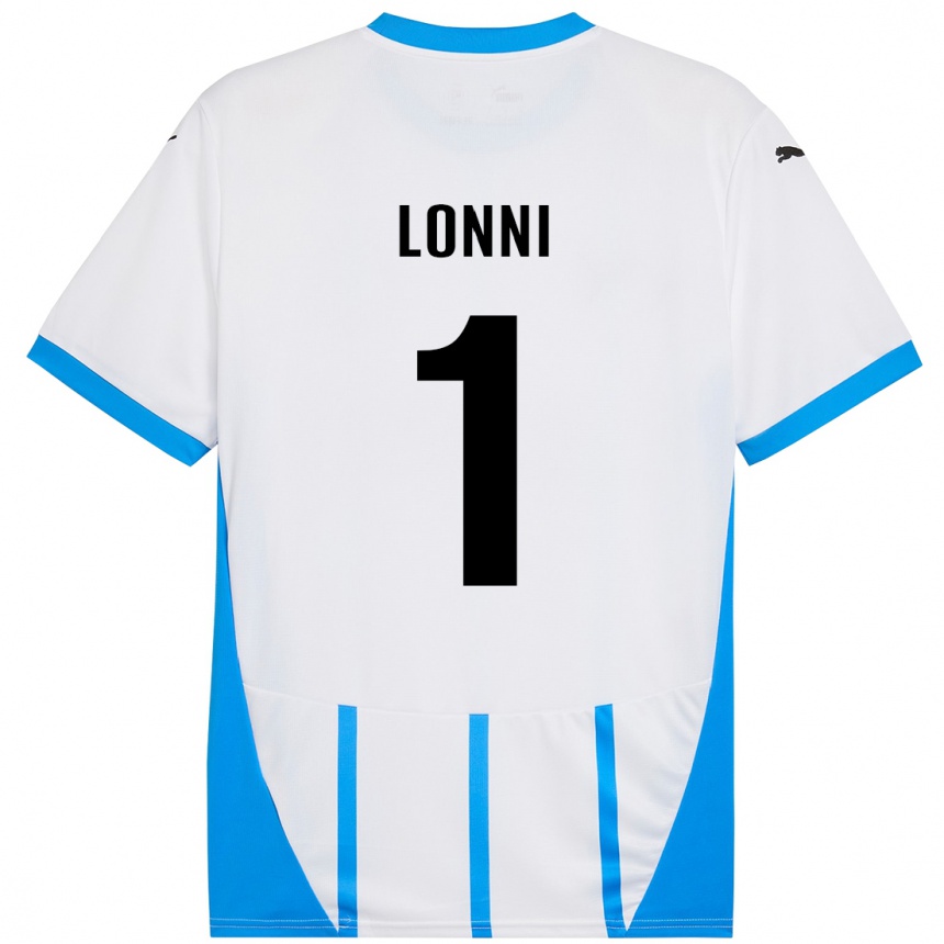 Niño Fútbol Camiseta Lia Lonni #1 Blanco Azul 2ª Equipación 2024/25