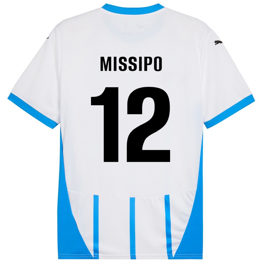 Niño Fútbol Camiseta Kassandra Missipo #12 Blanco Azul 2ª Equipación 2024/25