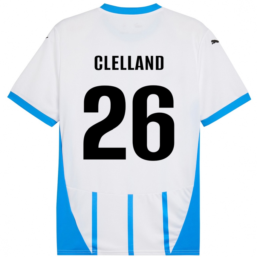 Niño Fútbol Camiseta Lana Clelland #26 Blanco Azul 2ª Equipación 2024/25