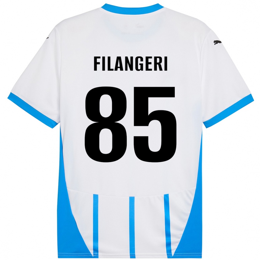 Niño Fútbol Camiseta Maria Luisa Filangeri #85 Blanco Azul 2ª Equipación 2024/25