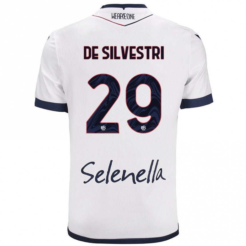 Niño Fútbol Camiseta Lorenzo De Silvestri #29 Blanco Azul Real 2ª Equipación 2024/25