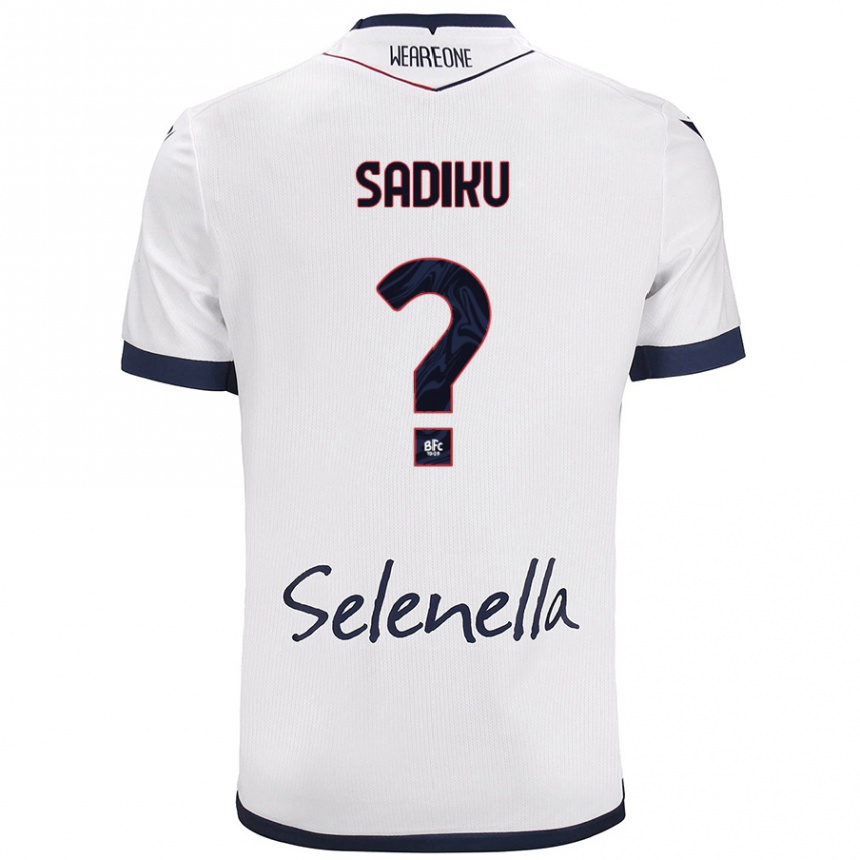 Niño Fútbol Camiseta Bamir Sadiku #0 Blanco Azul Real 2ª Equipación 2024/25