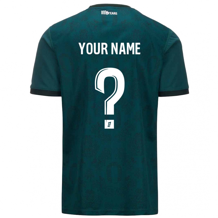 Niño Fútbol Camiseta Su Nombre #0 Verde Oscuro 2ª Equipación 2024/25