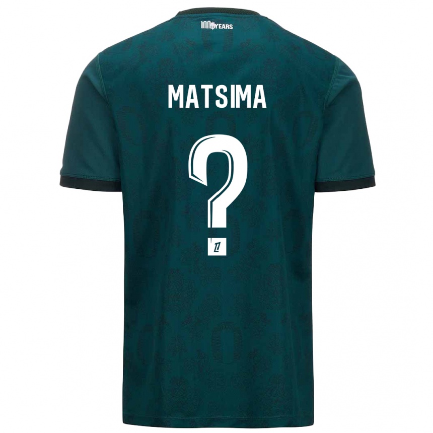 Niño Fútbol Camiseta Chrislain Matsima #0 Verde Oscuro 2ª Equipación 2024/25