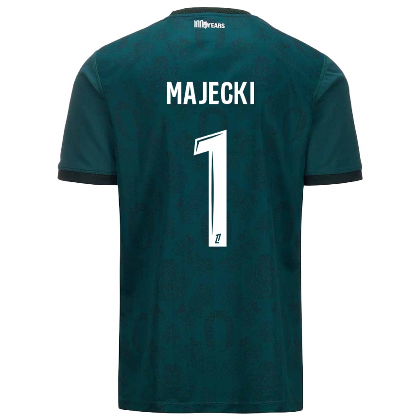 Niño Fútbol Camiseta Radoslaw Majecki #1 Verde Oscuro 2ª Equipación 2024/25