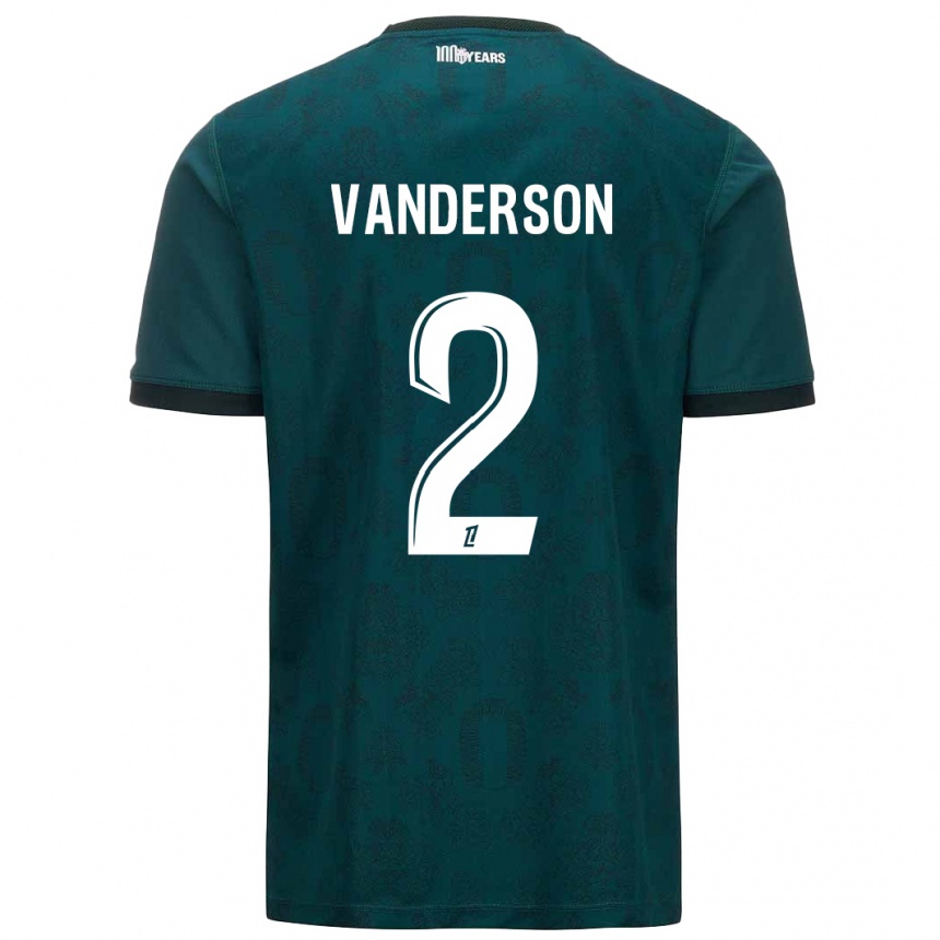 Niño Fútbol Camiseta Vanderson #2 Verde Oscuro 2ª Equipación 2024/25