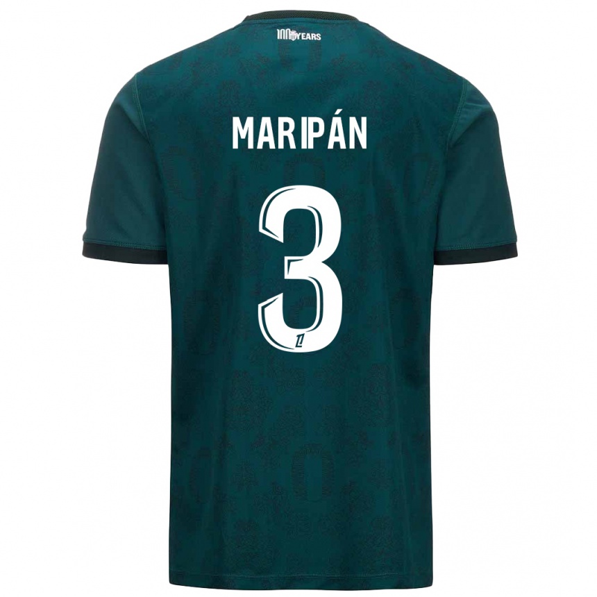 Niño Fútbol Camiseta Guillermo Maripán #3 Verde Oscuro 2ª Equipación 2024/25