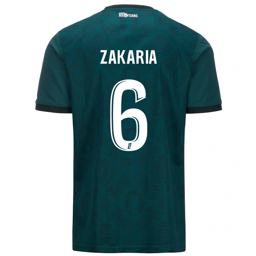 Niño Fútbol Camiseta Denis Zakaria #6 Verde Oscuro 2ª Equipación 2024/25