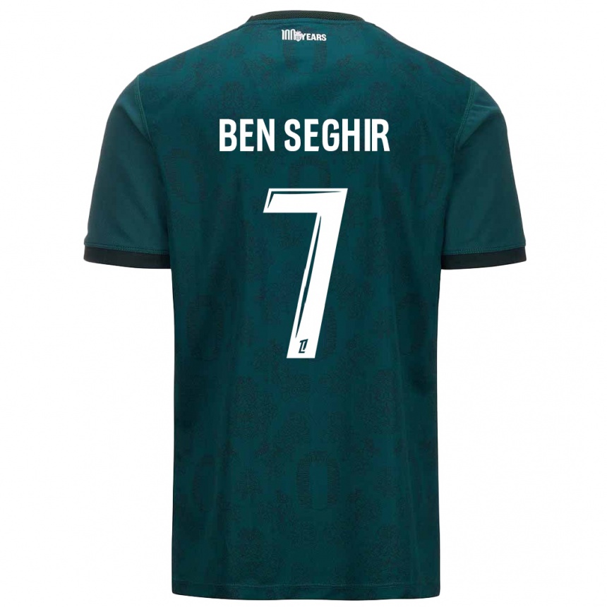 Niño Fútbol Camiseta Eliesse Ben Seghir #7 Verde Oscuro 2ª Equipación 2024/25