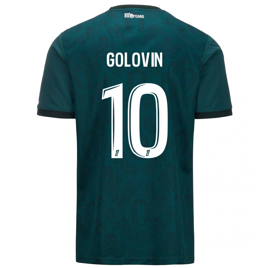 Niño Fútbol Camiseta Aleksandr Golovin #10 Verde Oscuro 2ª Equipación 2024/25