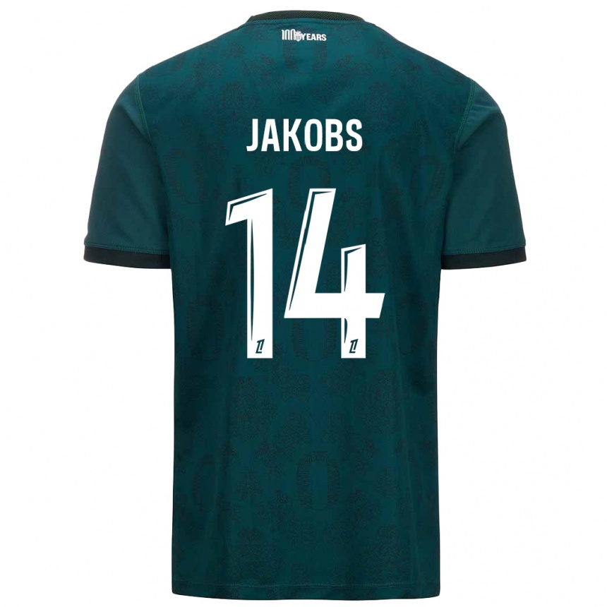 Niño Fútbol Camiseta Ismail Jakobs #14 Verde Oscuro 2ª Equipación 2024/25