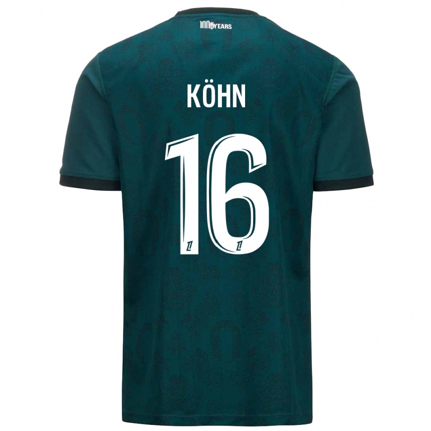 Niño Fútbol Camiseta Philipp Köhn #16 Verde Oscuro 2ª Equipación 2024/25