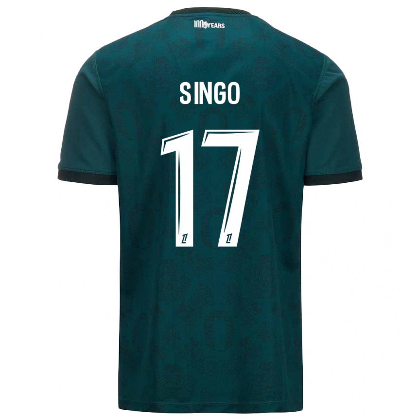 Niño Fútbol Camiseta Wilfried Singo #17 Verde Oscuro 2ª Equipación 2024/25