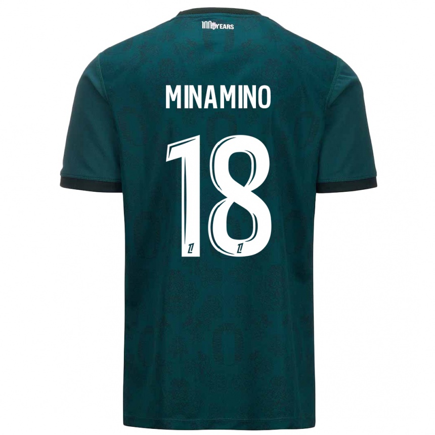 Niño Fútbol Camiseta Takumi Minamino #18 Verde Oscuro 2ª Equipación 2024/25