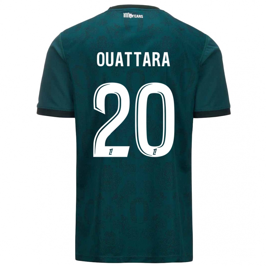 Niño Fútbol Camiseta Kassoum Ouattara #20 Verde Oscuro 2ª Equipación 2024/25