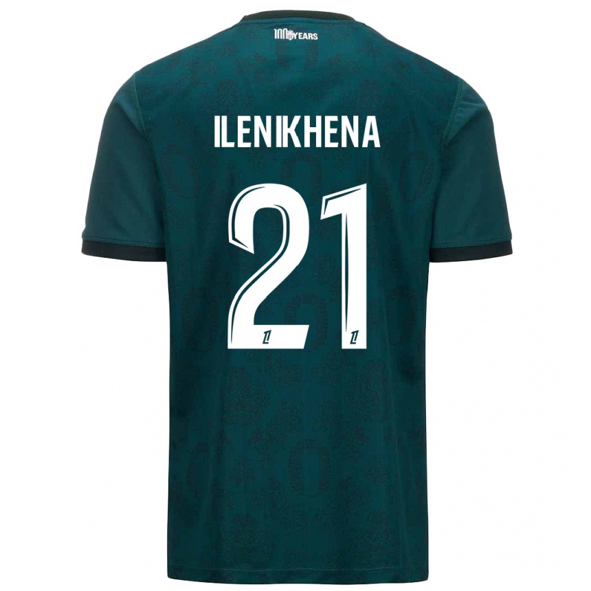 Niño Fútbol Camiseta George Ilenikhena #21 Verde Oscuro 2ª Equipación 2024/25