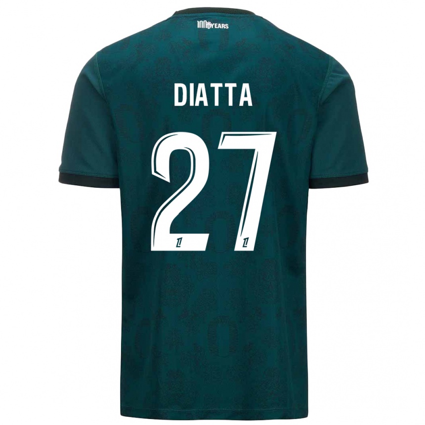 Niño Fútbol Camiseta Krépin Diatta #27 Verde Oscuro 2ª Equipación 2024/25