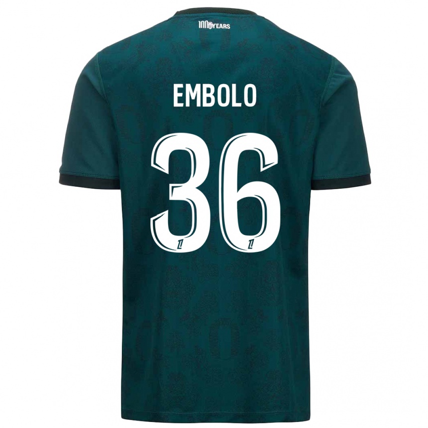 Niño Fútbol Camiseta Breel Embolo #36 Verde Oscuro 2ª Equipación 2024/25