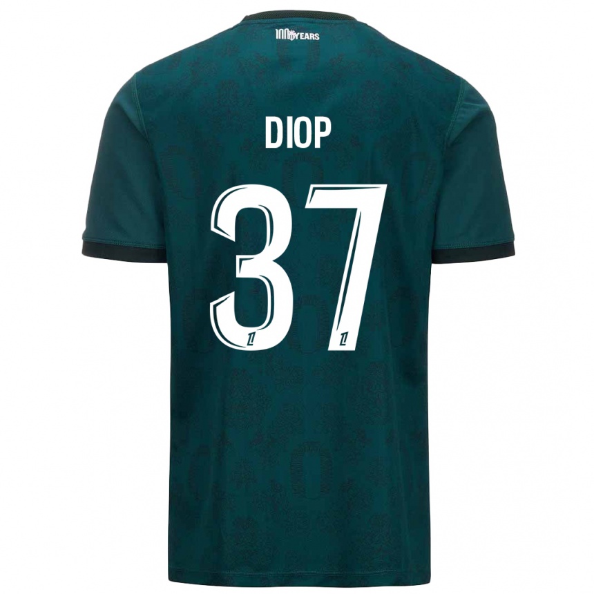 Niño Fútbol Camiseta Edan Diop #37 Verde Oscuro 2ª Equipación 2024/25