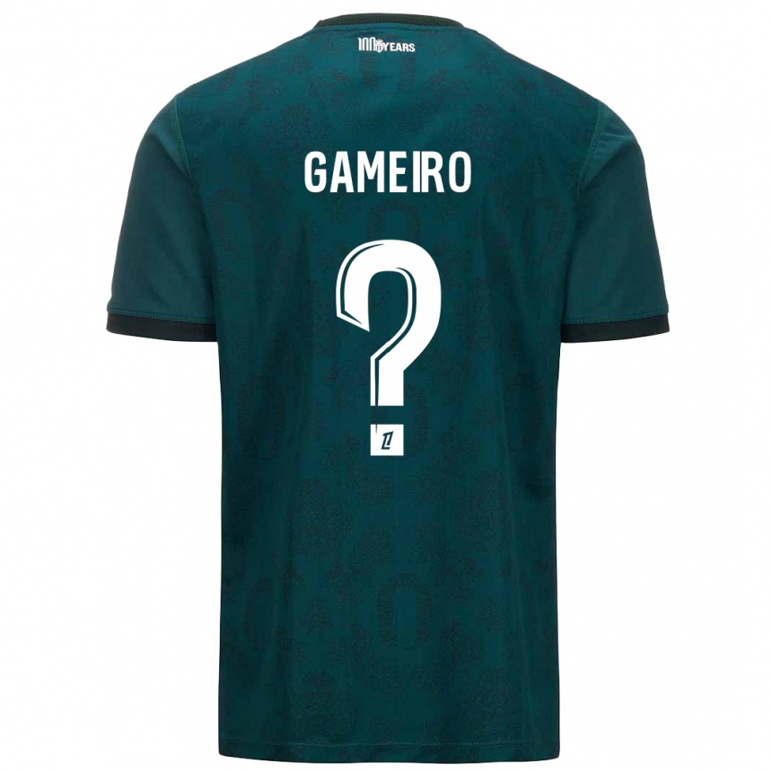 Niño Fútbol Camiseta Benoît Gameiro #0 Verde Oscuro 2ª Equipación 2024/25