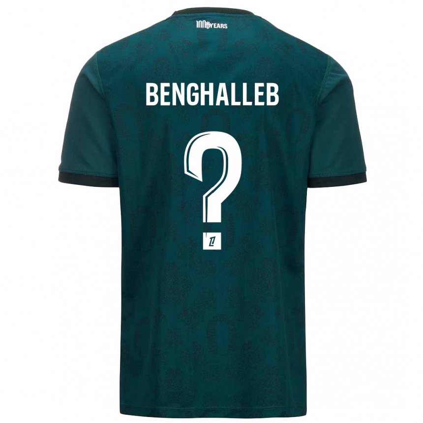 Niño Fútbol Camiseta Adam Benghalleb #0 Verde Oscuro 2ª Equipación 2024/25