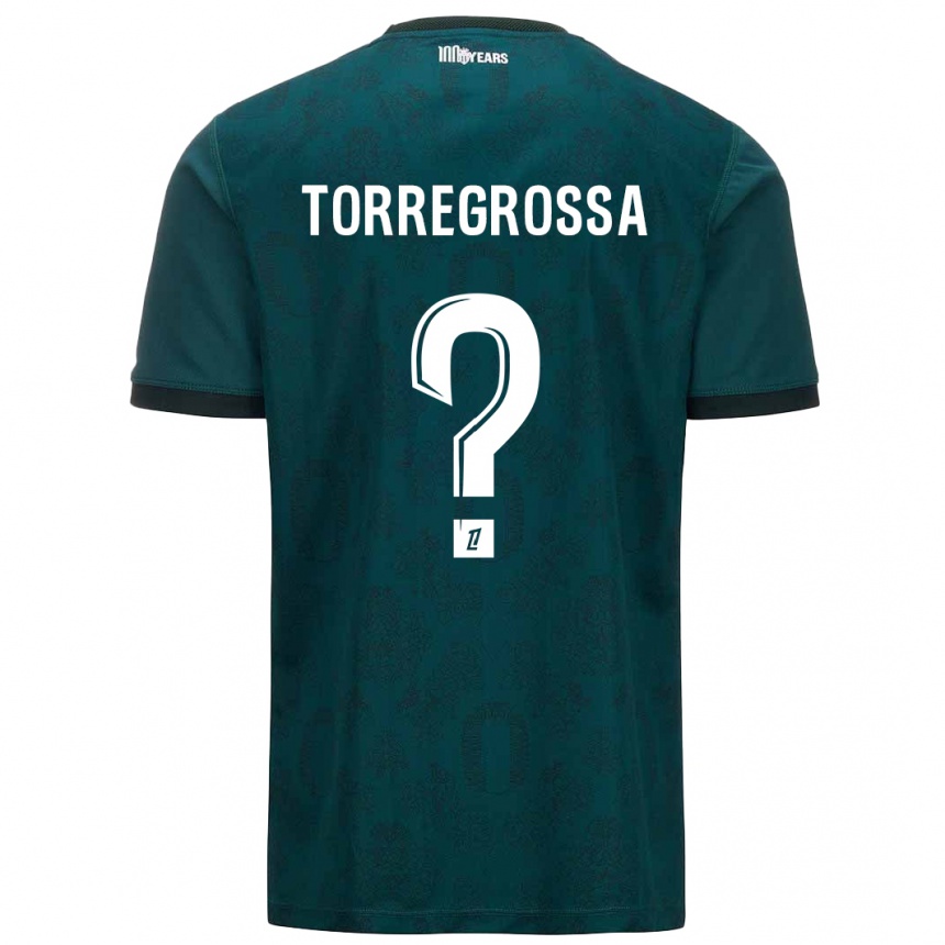 Niño Fútbol Camiseta Hugo Torregrossa #0 Verde Oscuro 2ª Equipación 2024/25