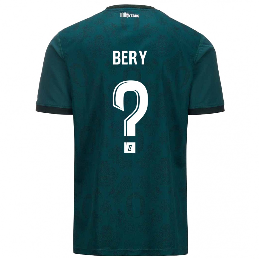 Niño Fútbol Camiseta Jules Bery #0 Verde Oscuro 2ª Equipación 2024/25