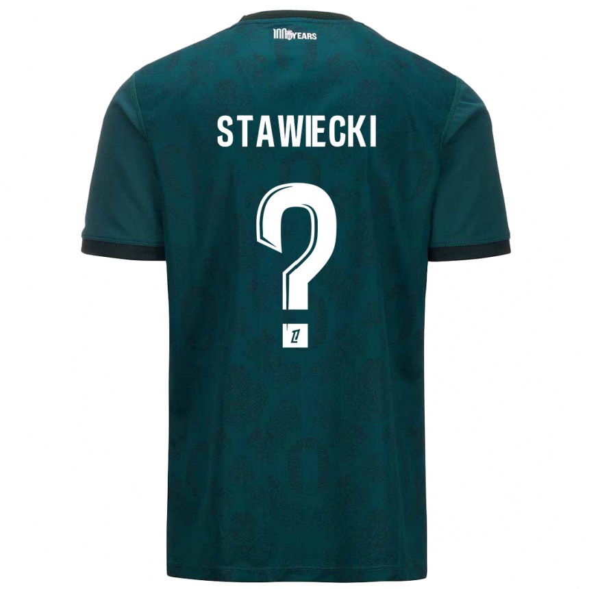 Niño Fútbol Camiseta Jules Stawiecki #0 Verde Oscuro 2ª Equipación 2024/25