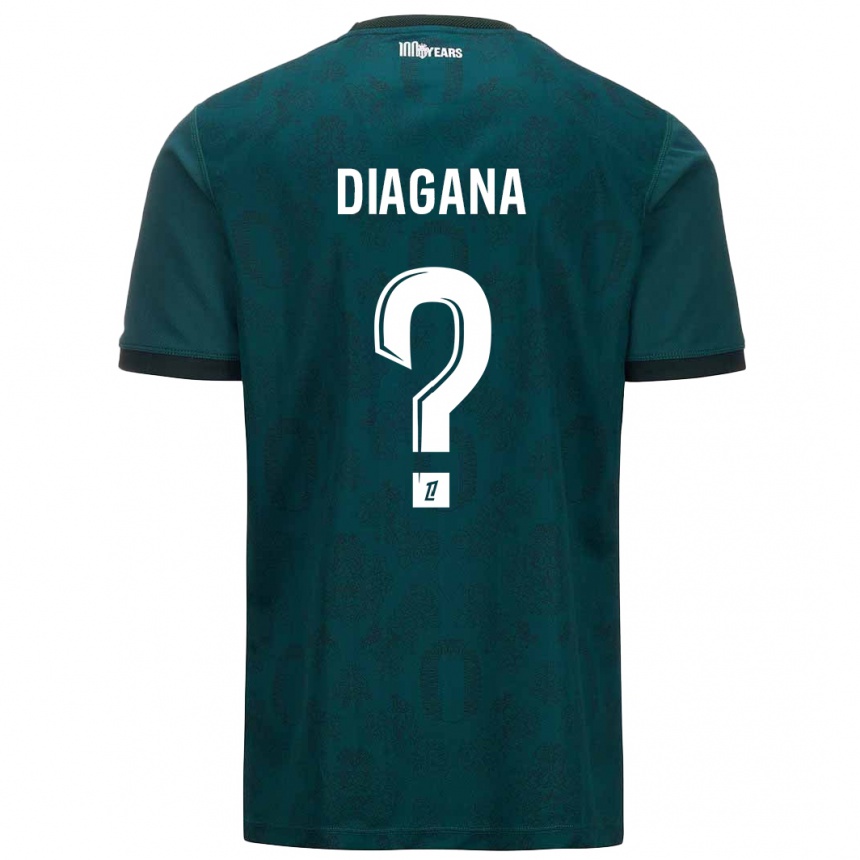 Niño Fútbol Camiseta Abdoulaye Diagana #0 Verde Oscuro 2ª Equipación 2024/25