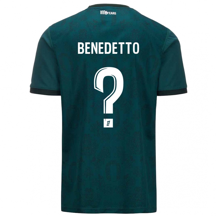 Niño Fútbol Camiseta Antéo Benedetto #0 Verde Oscuro 2ª Equipación 2024/25