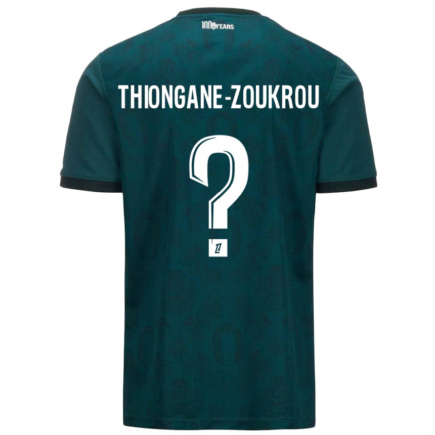 Niño Fútbol Camiseta Ackah-Tidiane Thiongane-Zoukrou #0 Verde Oscuro 2ª Equipación 2024/25