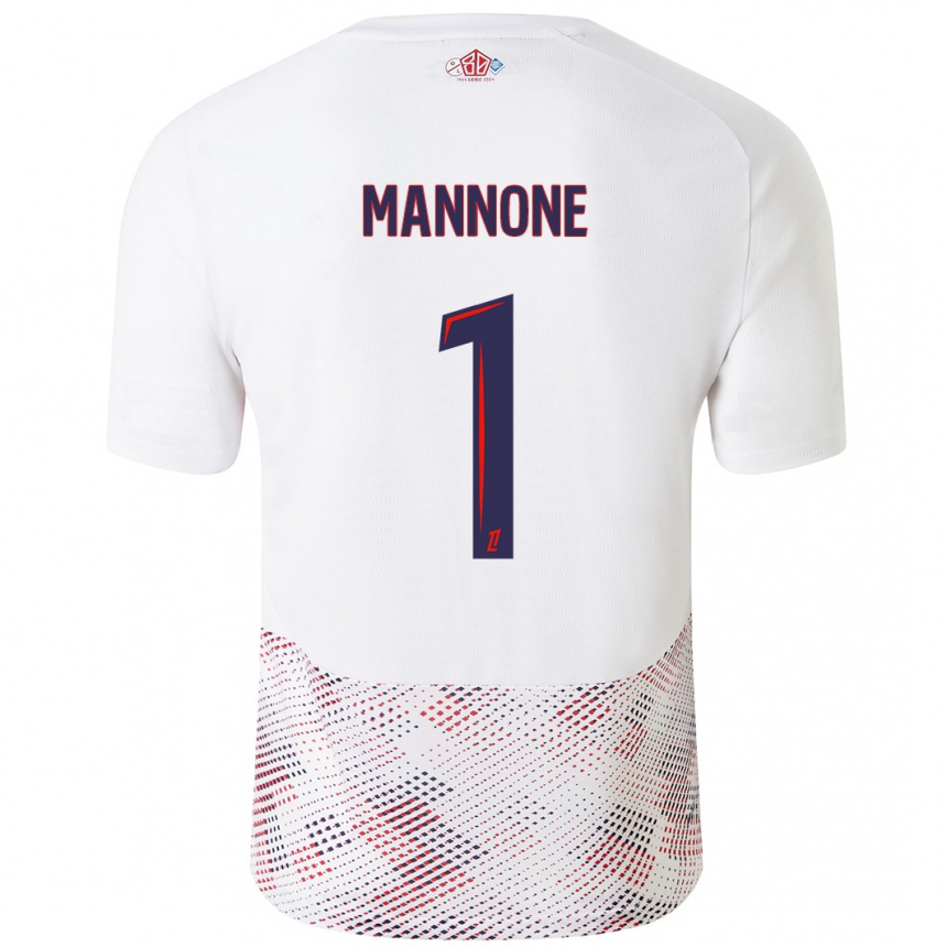 Niño Fútbol Camiseta Vito Mannone #1 Blanco Azul Real 2ª Equipación 2024/25