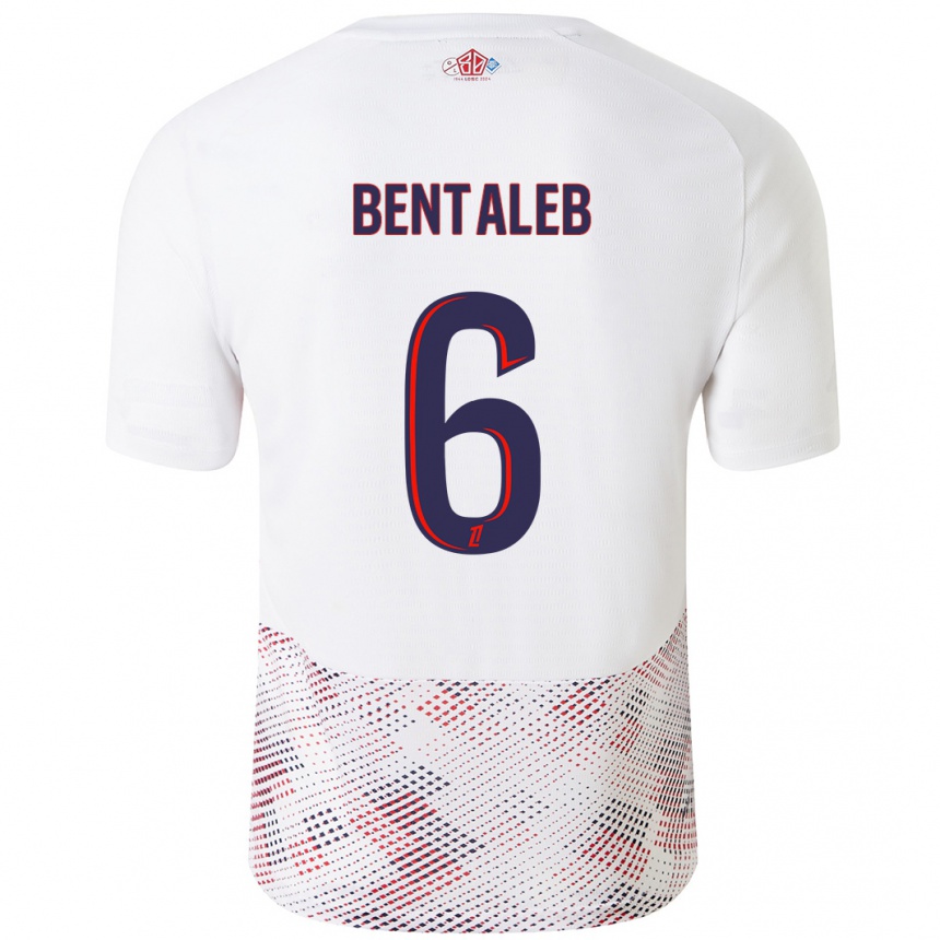 Niño Fútbol Camiseta Nabil Bentaleb #6 Blanco Azul Real 2ª Equipación 2024/25