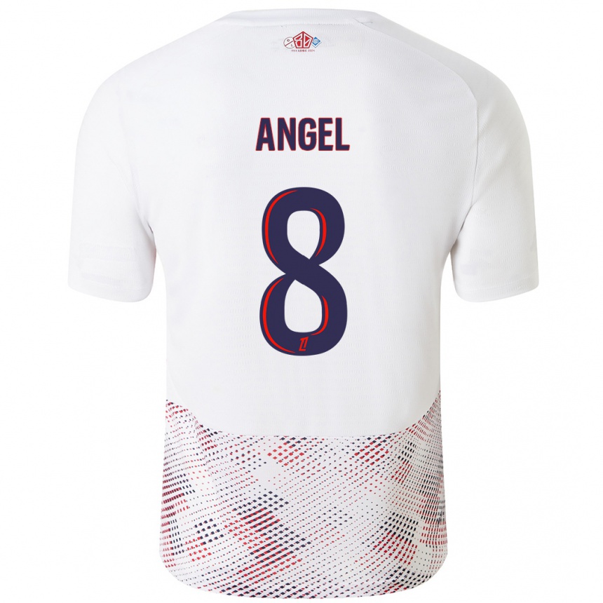 Niño Fútbol Camiseta Angel Gomes #8 Blanco Azul Real 2ª Equipación 2024/25