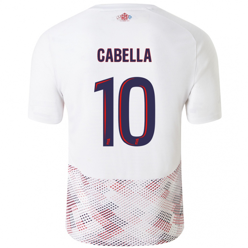 Niño Fútbol Camiseta Rémy Cabella #10 Blanco Azul Real 2ª Equipación 2024/25