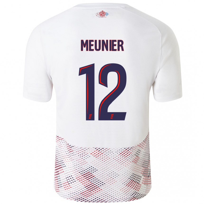 Niño Fútbol Camiseta Thomas Meunier #12 Blanco Azul Real 2ª Equipación 2024/25