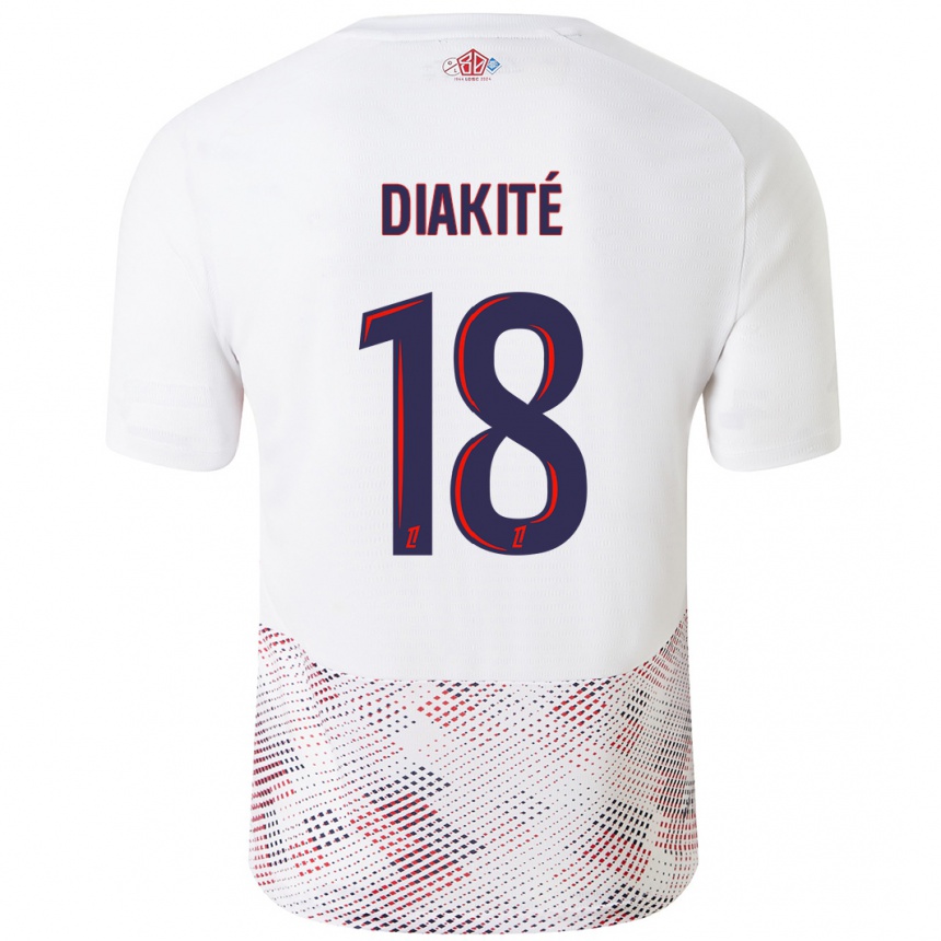 Niño Fútbol Camiseta Bafodé Diakité #18 Blanco Azul Real 2ª Equipación 2024/25