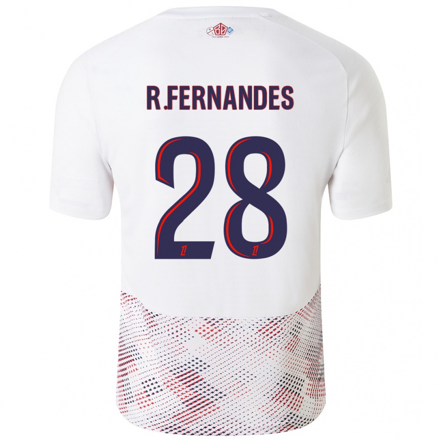 Niño Fútbol Camiseta Rafael Fernandes #28 Blanco Azul Real 2ª Equipación 2024/25