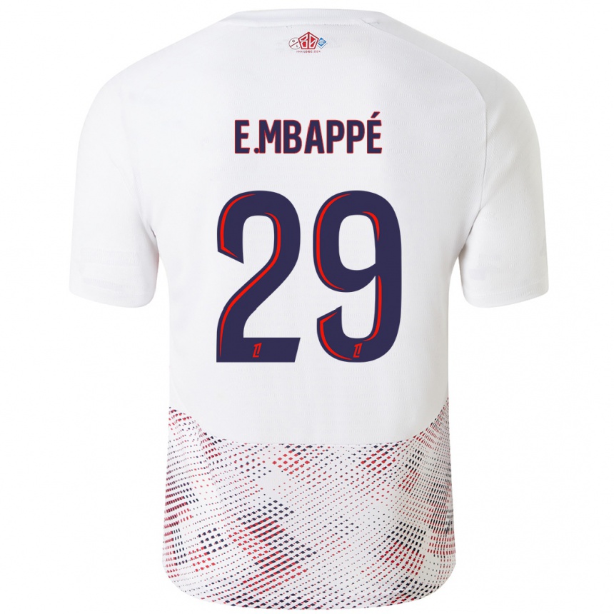 Niño Fútbol Camiseta Ethan Mbappe #29 Blanco Azul Real 2ª Equipación 2024/25