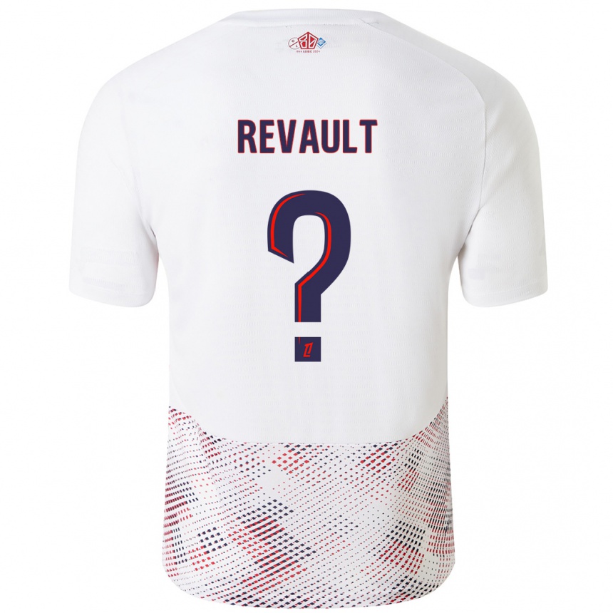 Niño Fútbol Camiseta Joris Revault #0 Blanco Azul Real 2ª Equipación 2024/25