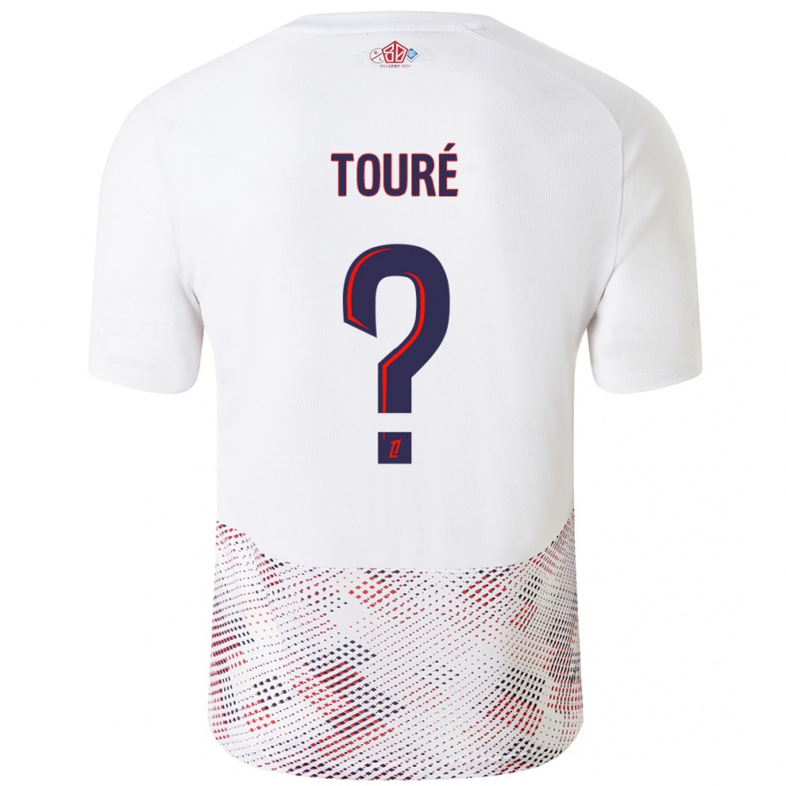 Niño Fútbol Camiseta Ousmane Touré #0 Blanco Azul Real 2ª Equipación 2024/25