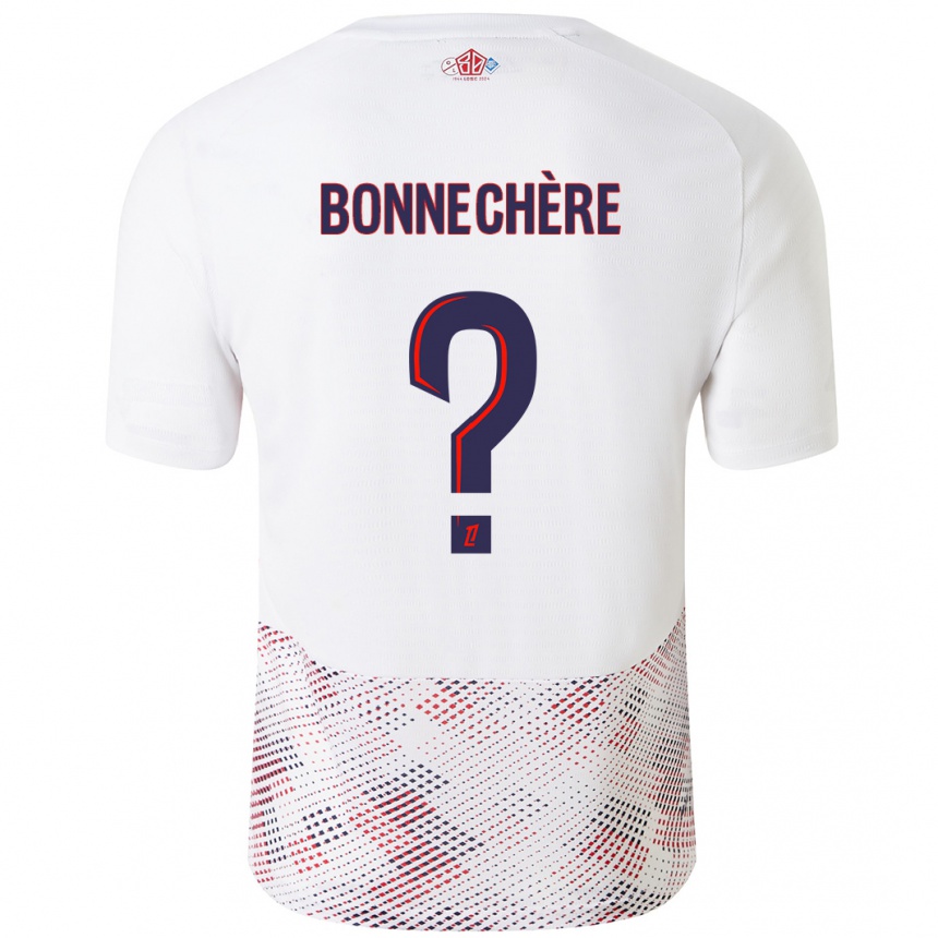 Niño Fútbol Camiseta Victor Bonnechère #0 Blanco Azul Real 2ª Equipación 2024/25