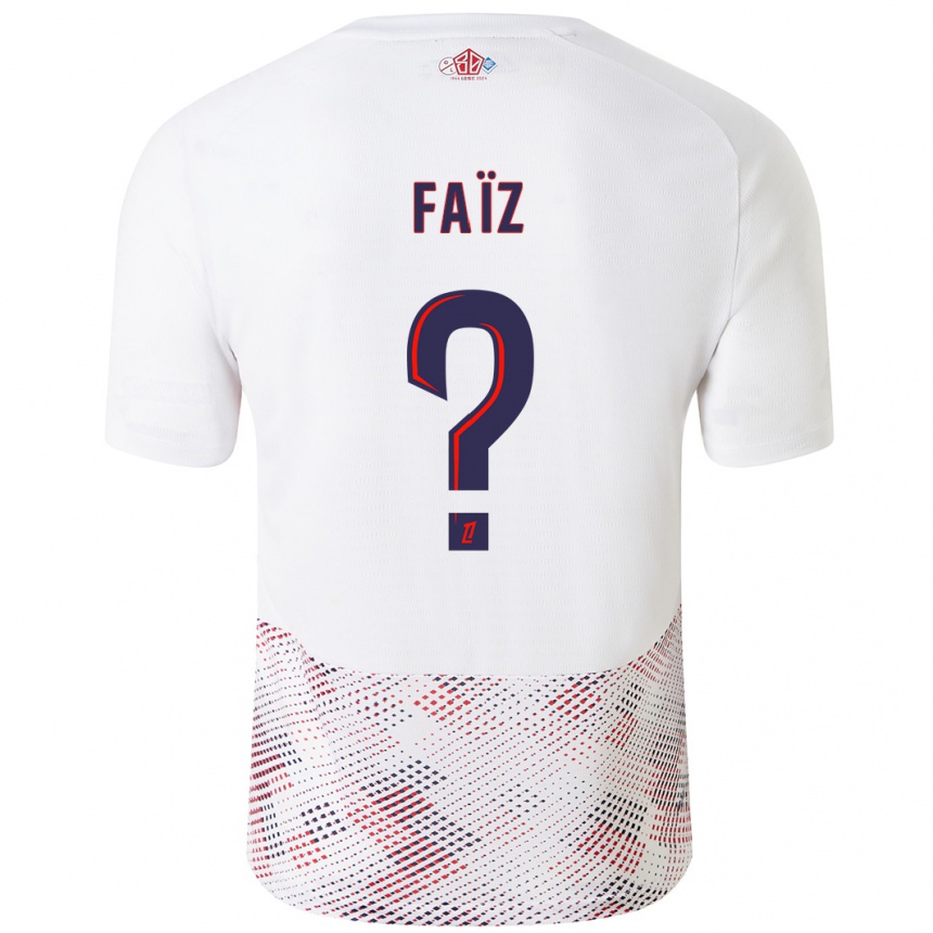 Niño Fútbol Camiseta Adame Faïz #0 Blanco Azul Real 2ª Equipación 2024/25