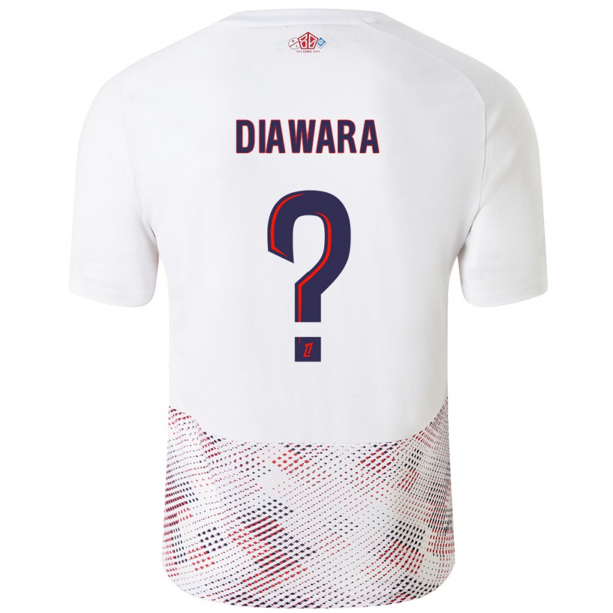 Niño Fútbol Camiseta Bakari Diawara #0 Blanco Azul Real 2ª Equipación 2024/25